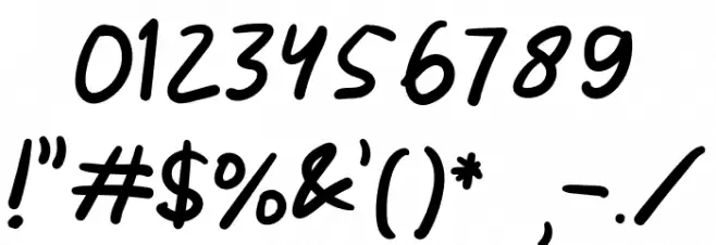Skizzle Font OTHER CHARS