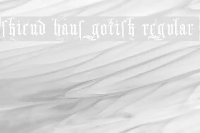 Skjend Hans Gotisk Regular Font examples