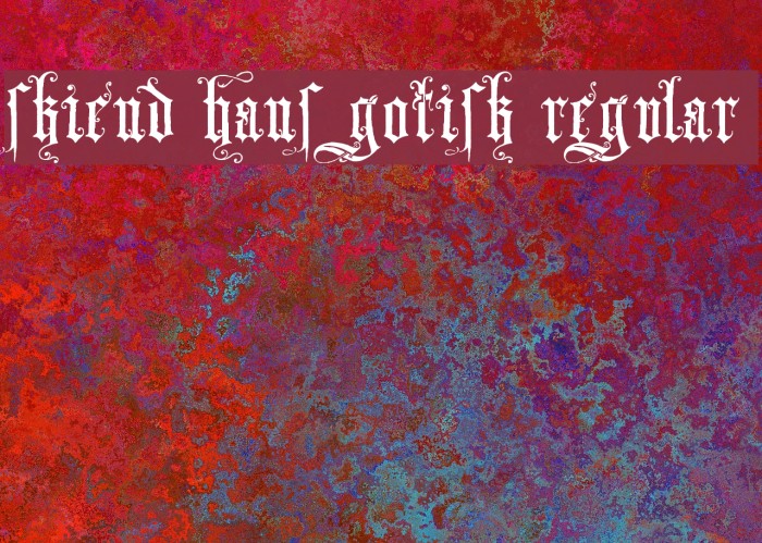 Skjend Hans Gotisk Regular Font examples