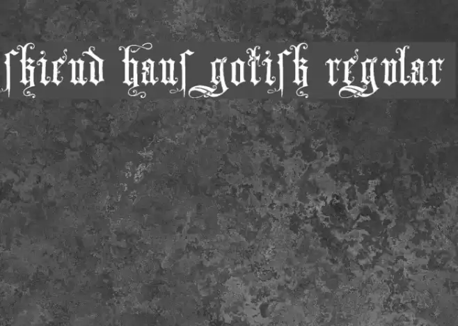 Skjend Hans Gotisk Regular Font examples