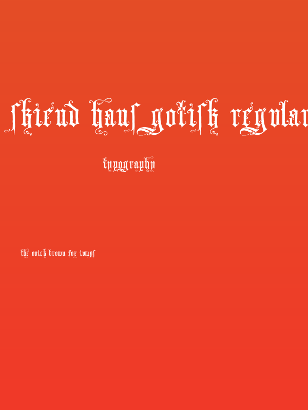 Skjend Hans Gotisk Regular Poster