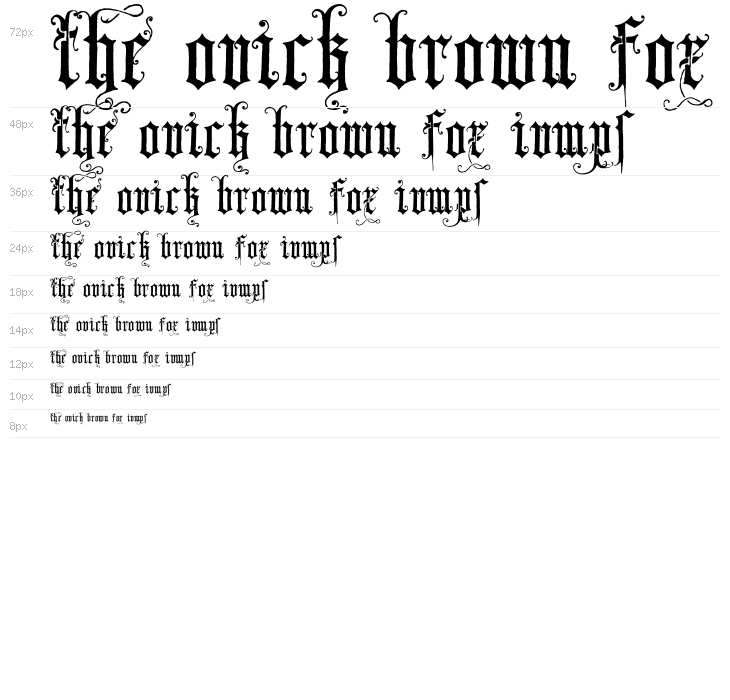 Skjend Hans Gotisk Regular Waterfall