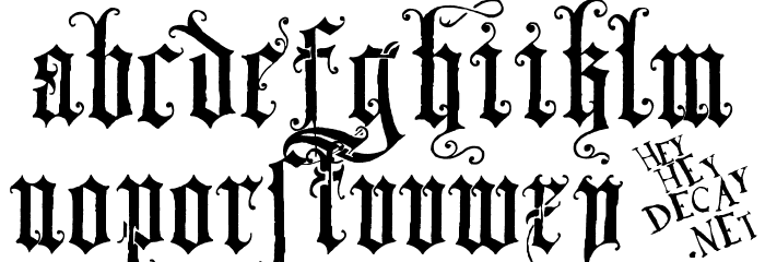 Skjend Hans Gotisk Regular Font LOWERCASE