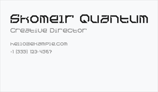 Skomelr Quantum Business Card