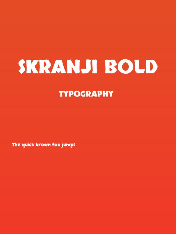 Skranji Bold Poster
