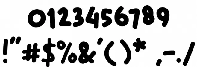 Skrapbook Font Alte caractere