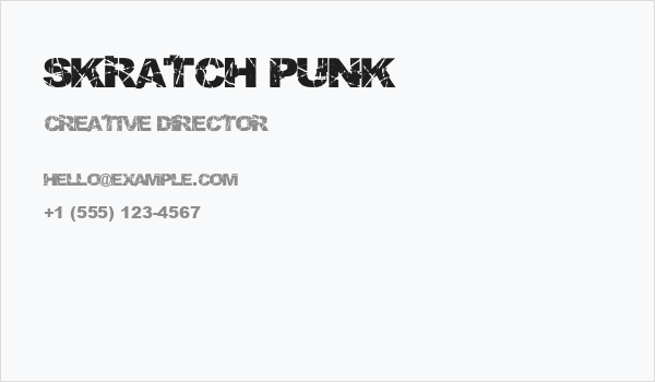 Skratch Punk Business Card