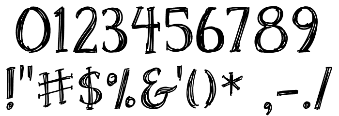 Skrawk Serif Font OTHER CHARS