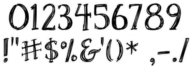 Skrawk Serif Font OTHER CHARS