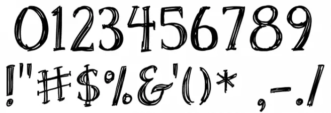 Skrawk Serif Font OTHER CHARS