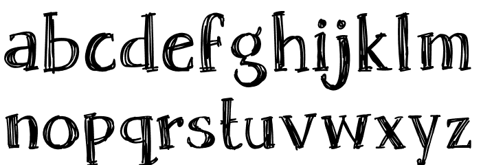Skrawk Serif Font LOWERCASE
