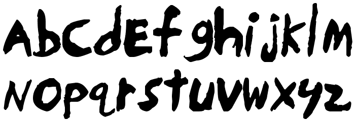 Skrawl Font LOWERCASE