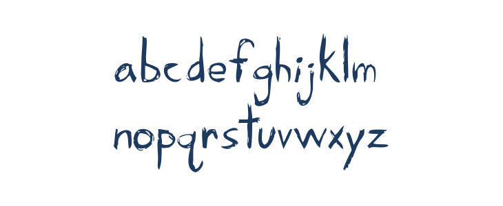 Skretchy FontRegular Lowercase