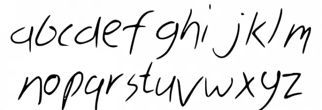 Skribal Font LOWERCASE