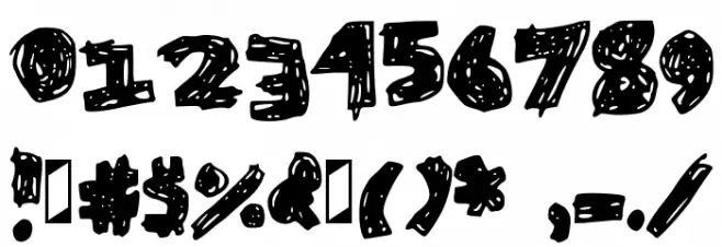 SkribbleBlack Black Font OTHER CHARS