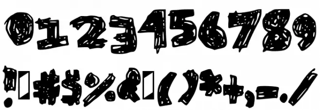 SkribbleBlack Black Font OTHER CHARS