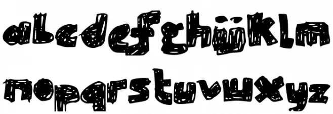 SkribbleBlack Black خط أحرف صغيرة