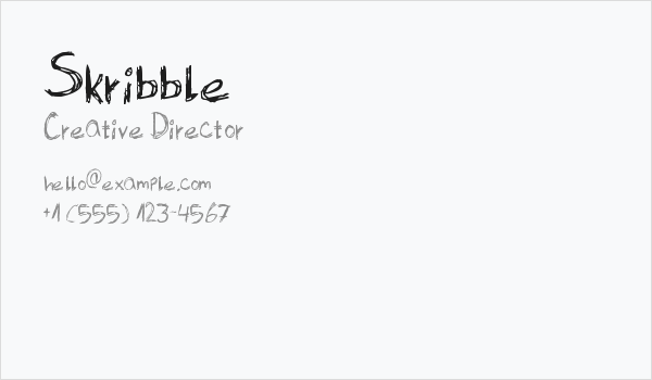 Skribble Business Card