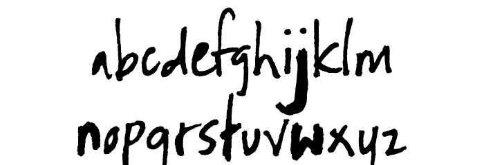 Skribblugh-Regular Font LOWERCASE