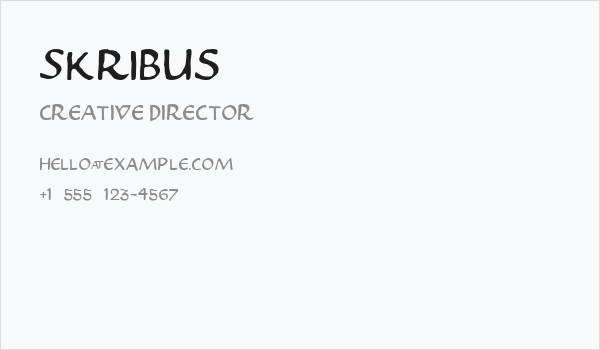 Skribus Business Card