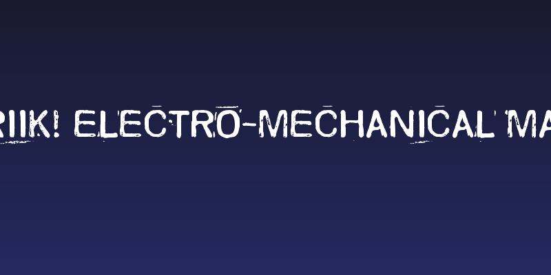 Skriik! Electro-mechanical mach Social Header