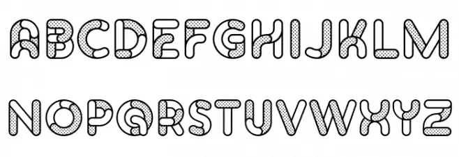 Skrova Parts Outline Dotted 1 Polices MAJUSCULES