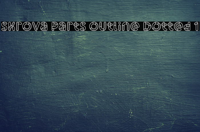 Skrova Parts Outline Dotted 1 Font examples