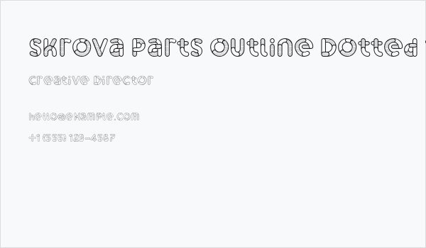 Skrova Parts Outline Dotted 1 Business Card