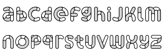 Skrova Parts Outline Dotted 1 Font LOWERCASE
