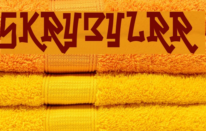 Skrybylrr Шрифта examples