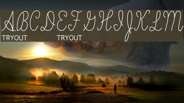 Skryptaag Tryout Font examples