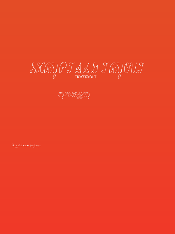 Skryptaag Tryout Poster