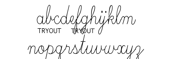 Skryptaag Tryout Font LOWERCASE