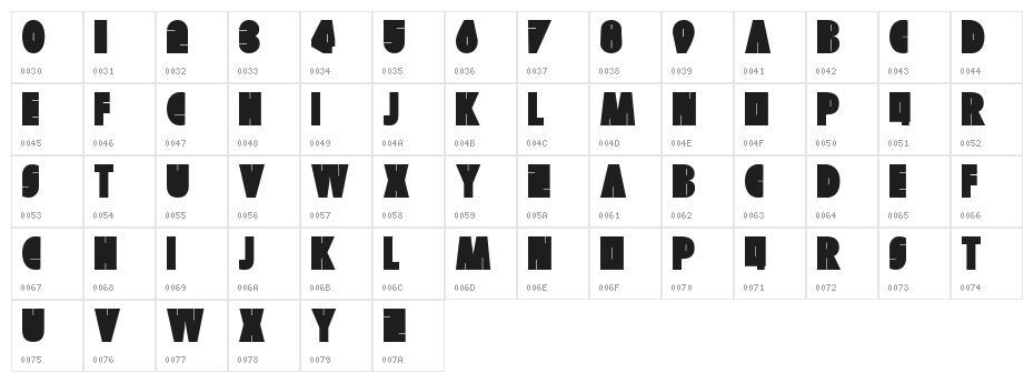 Skuer Regular Character Map