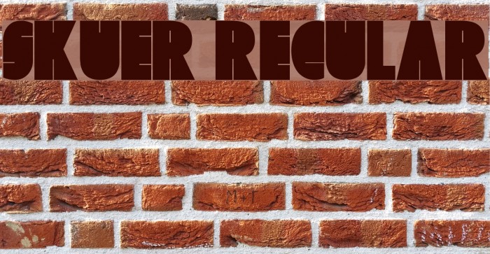 Skuer Regular Font examples