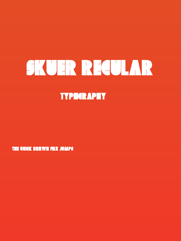 Skuer Regular Poster