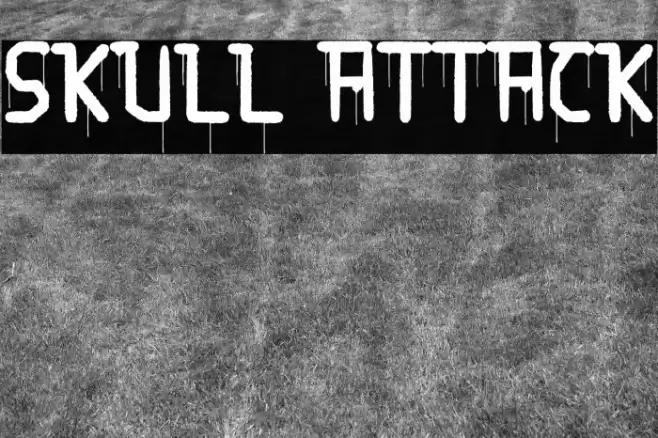 Skull Attack Font examples