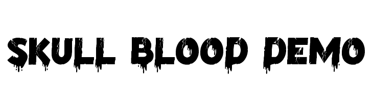 Skull Blood Demo  Frei Schriftart Herunterladen