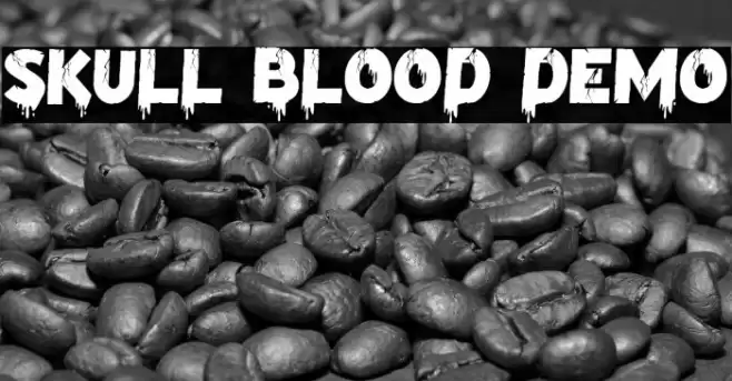 Skull Blood Demo Font examples