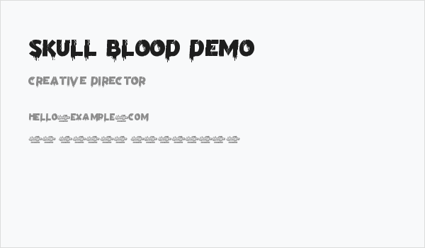 Skull Blood Demo Business Card