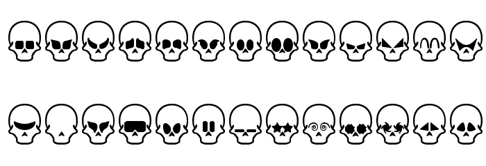 Skull Capz BRK Font LOWERCASE