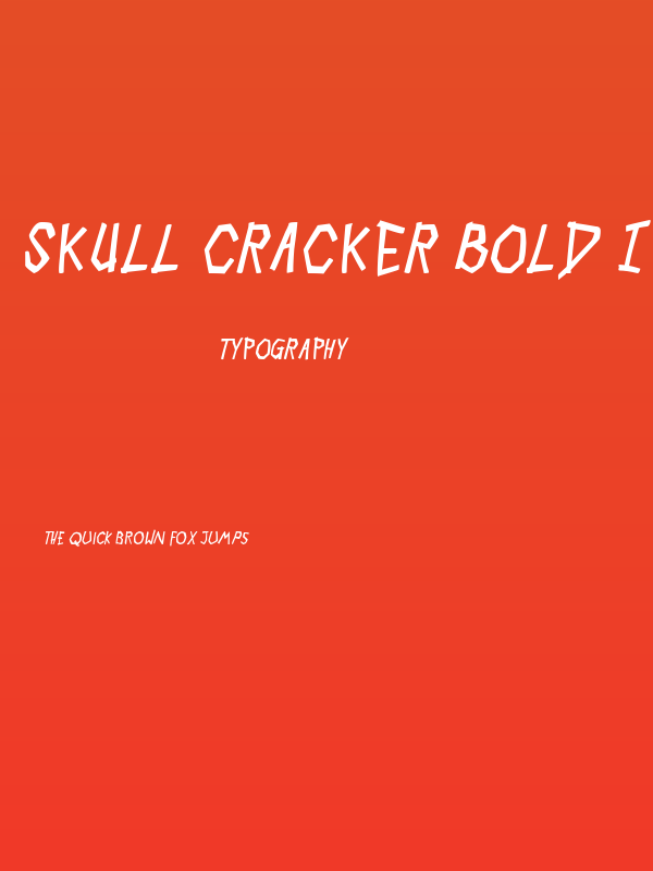 Skull Cracker Bold Italic Poster