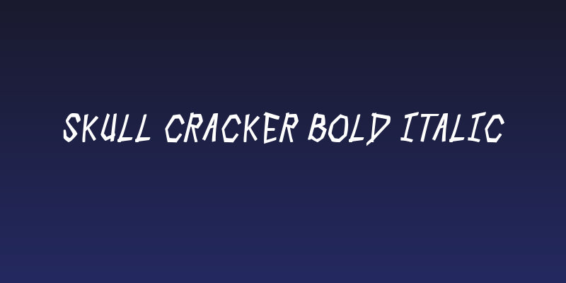 Skull Cracker Bold Italic Social Header