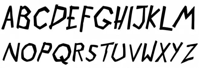 Skull Cracker Bold Italic Font Litere mici
