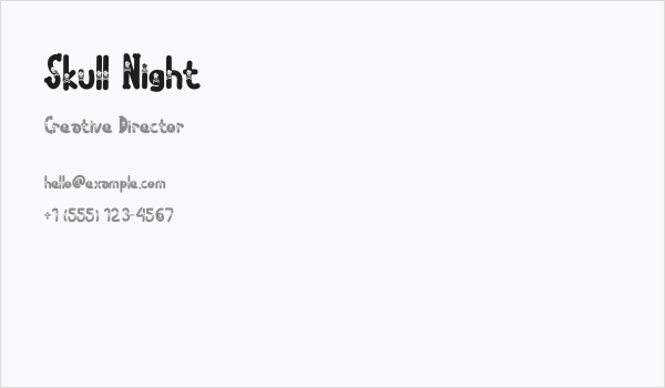 Skull Night Business Card