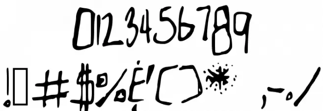 Skullmanator Font OTHER CHARS