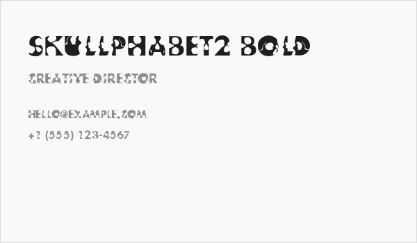 Skullphabet2 Bold Business Card