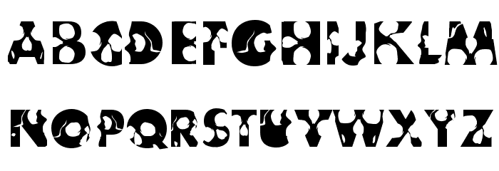Skullphabet2 Bold Font LOWERCASE