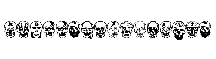 Skulls Party Icons  Frei Schriftart Herunterladen