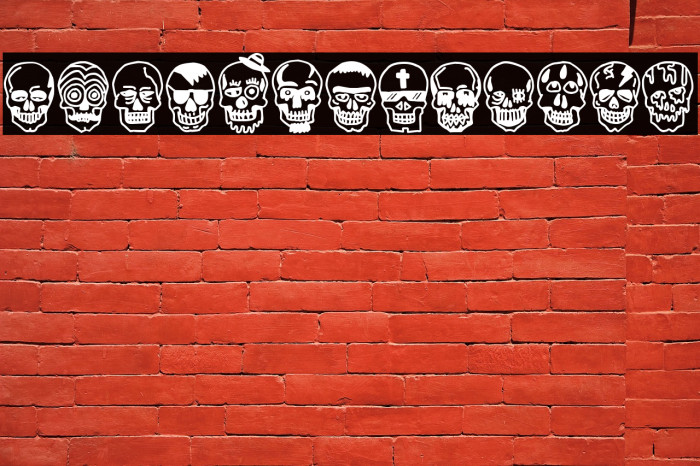Skulls Party Icons Example 2